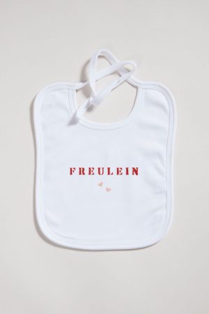 Freulein - handbedrucktes Lätzchen aus Biobaumwolle von Elternhaus